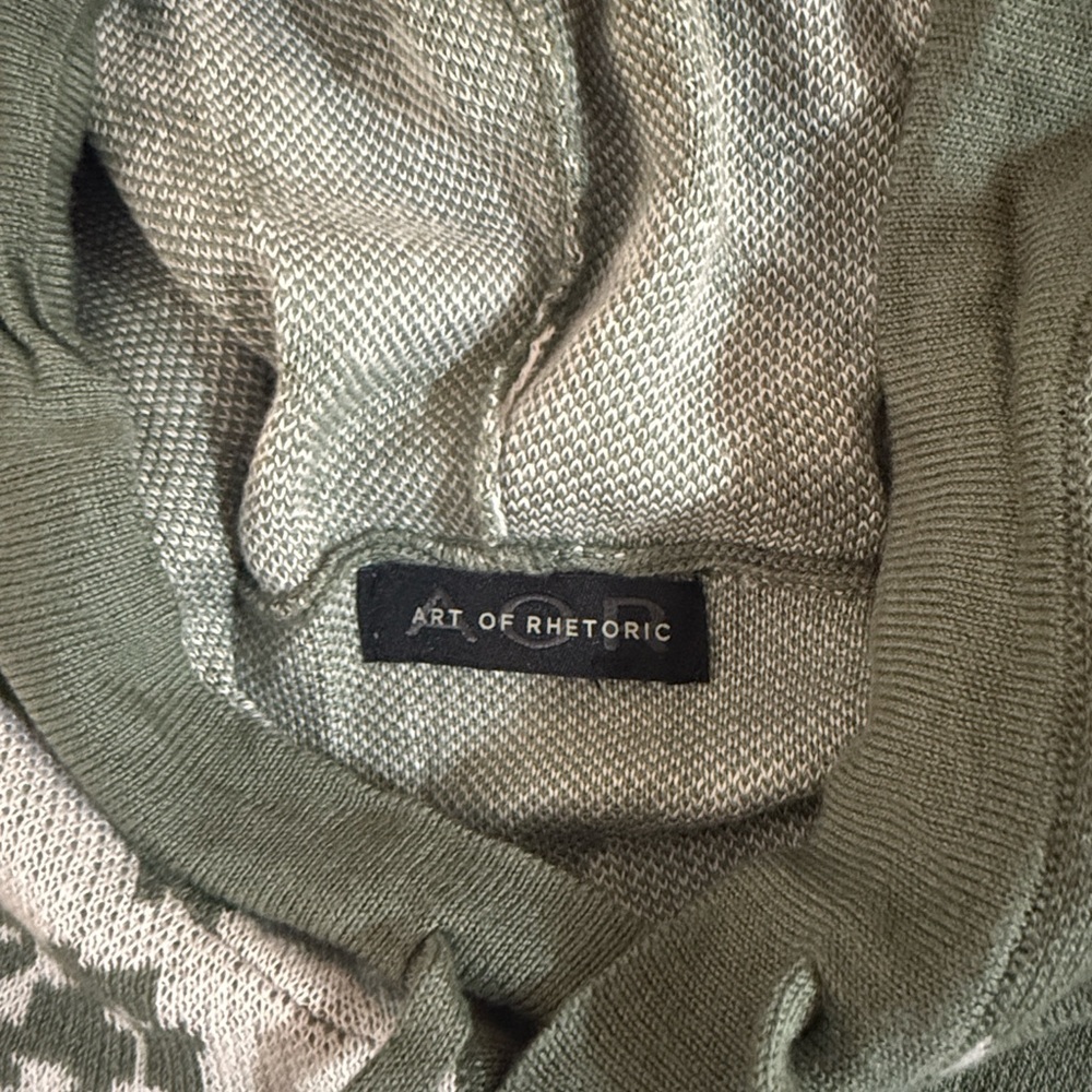 Floral Green Hooded Sweater - Picture 3 of 3